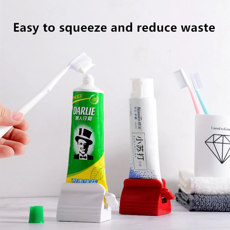 1/2pcs Multifunction Toothpaste Tube Squeezer Manual Squeezer Toothpaste Easy Portable Plastic Dispenser Bathroom Accessories - AMULET RING STORE
