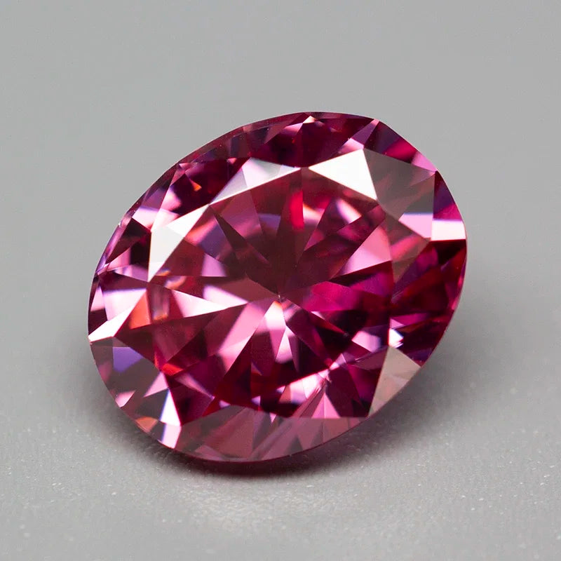 Pink Moissanite Stones with GRA Certificate Round/Pear/Oval/Emerald/Heart/Cushion/Princess/Asscher/Radiant Cut