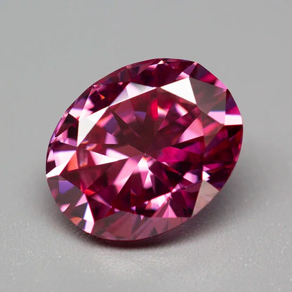 Pink Moissanite Stones with GRA Certificate Round/Pear/Oval/Emerald/Heart/Cushion/Princess/Asscher/Radiant Cut