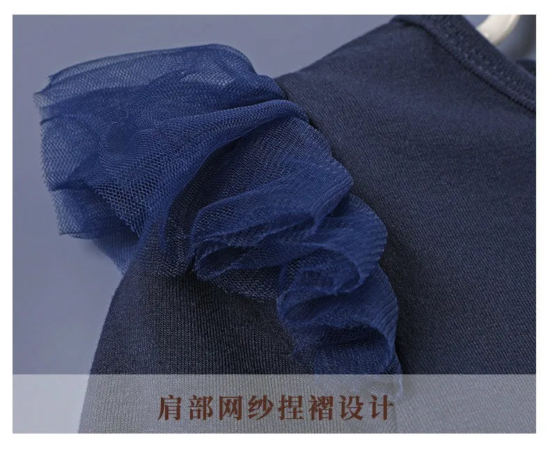 2025 New Red Princess Dress Baby Girls Dress Spring Kids Clothes Dress Party Long-sleeved For Children Dress Rainbow 3-10T