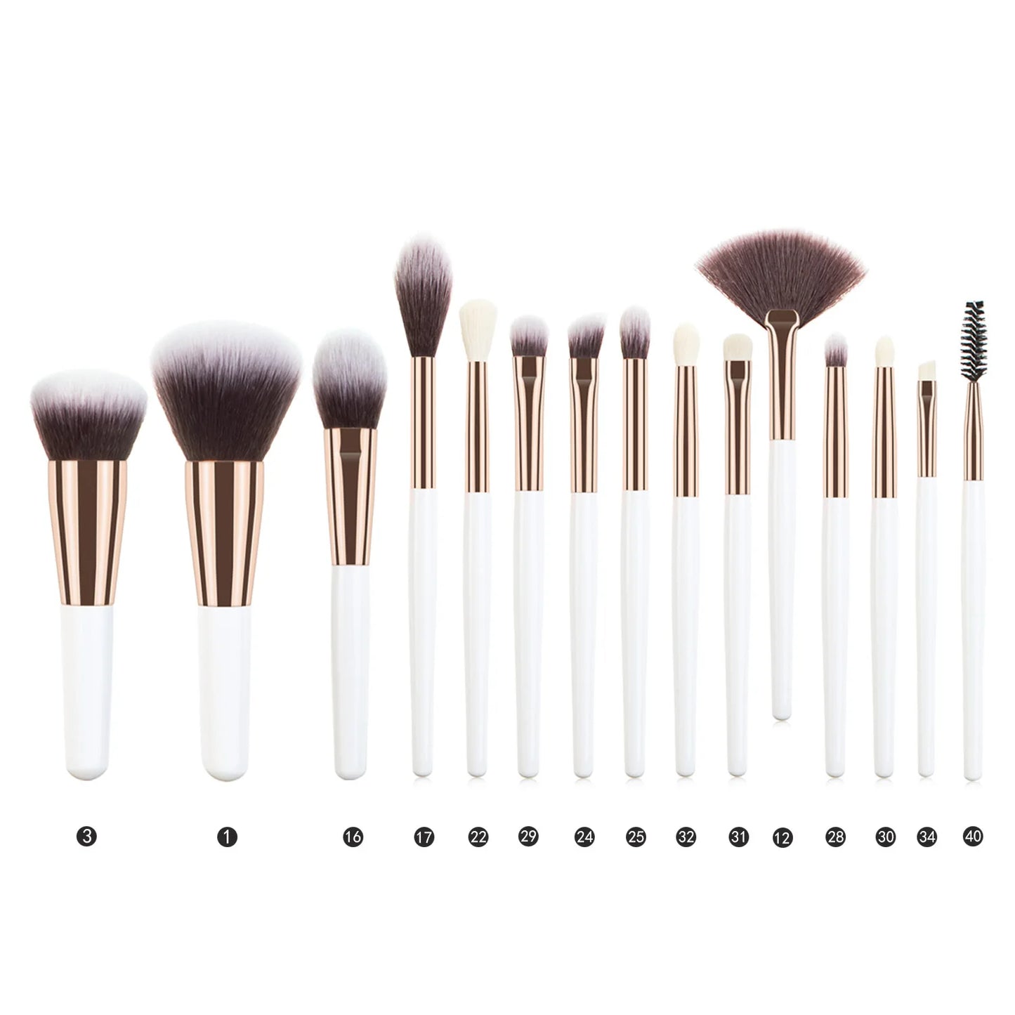 40makeup brush suit portable models full set makeup tools powder brush powder foundation brush eye shadow brush - AMULET RING STORE