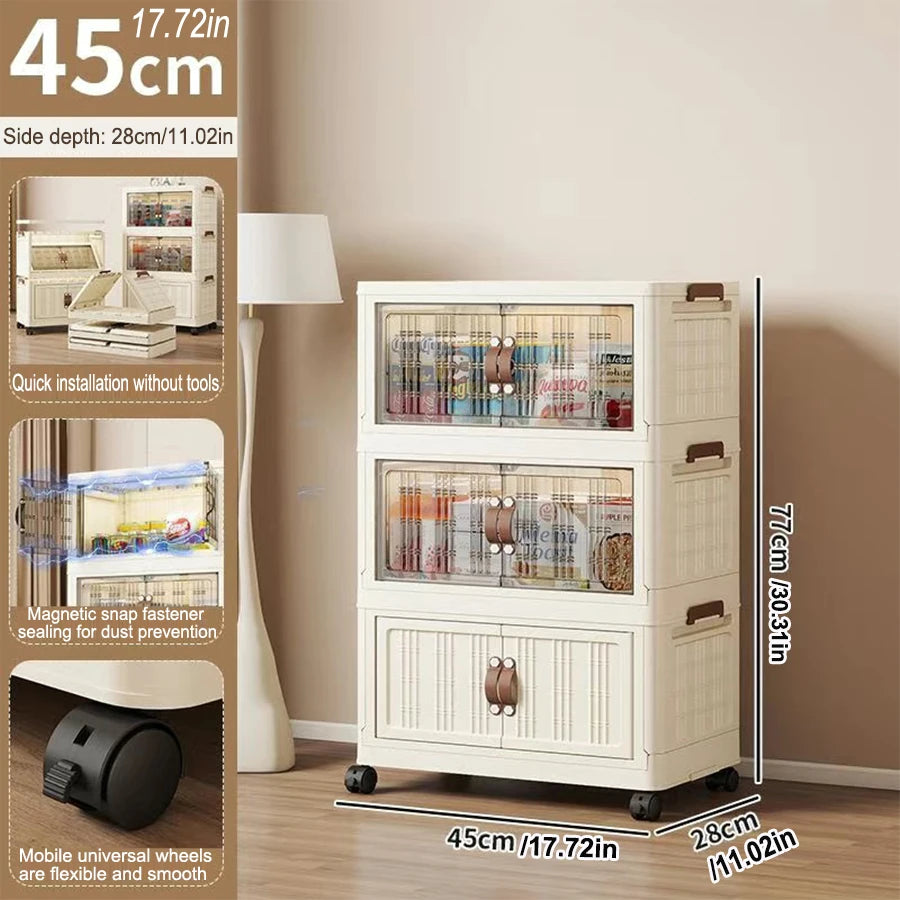 Multifunction Dustproof Wardrobe Large Capacity Folding Storage Cabinet Sundries Storage Box - AMULET RING STORE