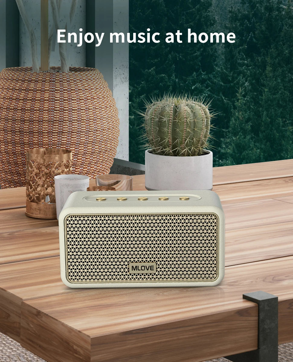 Mlove A100 Portable Bluetooth Speaker Wireless Bluetooth 5.3 Stereo Sound 24-Hour Playtime Rich Bass IPX5 Waterproof - AMULET RING STORE