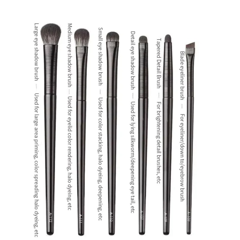Natural Eye Makeup Brush Set, Eye Shadow Brush, Eye Brow Contour Eyeliner Brush, Women's Eye Cosmetic Blending Detail Makeup Too - AMULET RING STORE