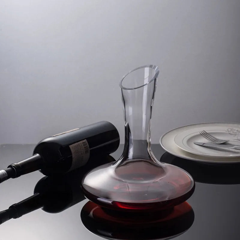 Household Red Wine Trumpet Crystal Glass Decanter 1000ml Red Wine Decanter Wine Pot Bar Wine Pourer Premium Carafe Thickened - AMULET RING STORE