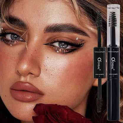 Double-ended Black Brown Dye Eyebrow Styling Gel Waterproof Lasting Wild Brow Tint Wax Transparent Liquid Brows Cream Cosmetics - AMULET RING STORE