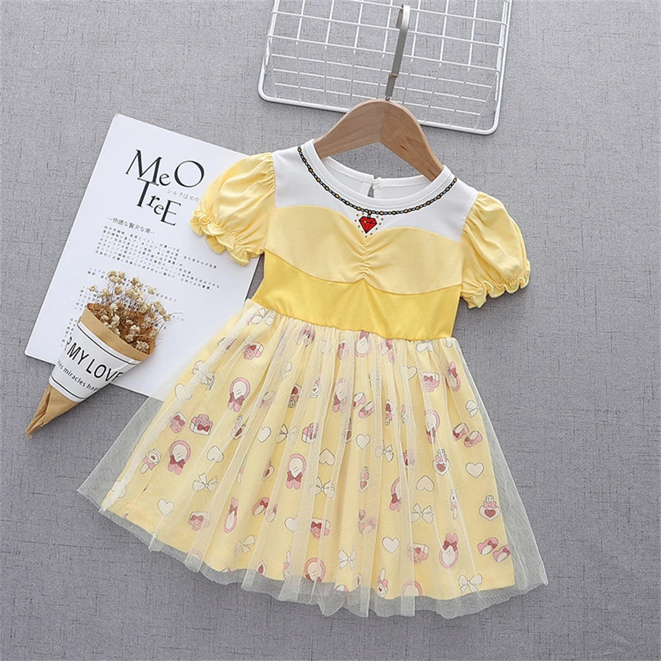 2024 Toddler Girl Princess Dress Toy Kids Clothes Christmas Halloween Woody Alice Jessie Belle Mermaid Infants Party Ball Gowns
