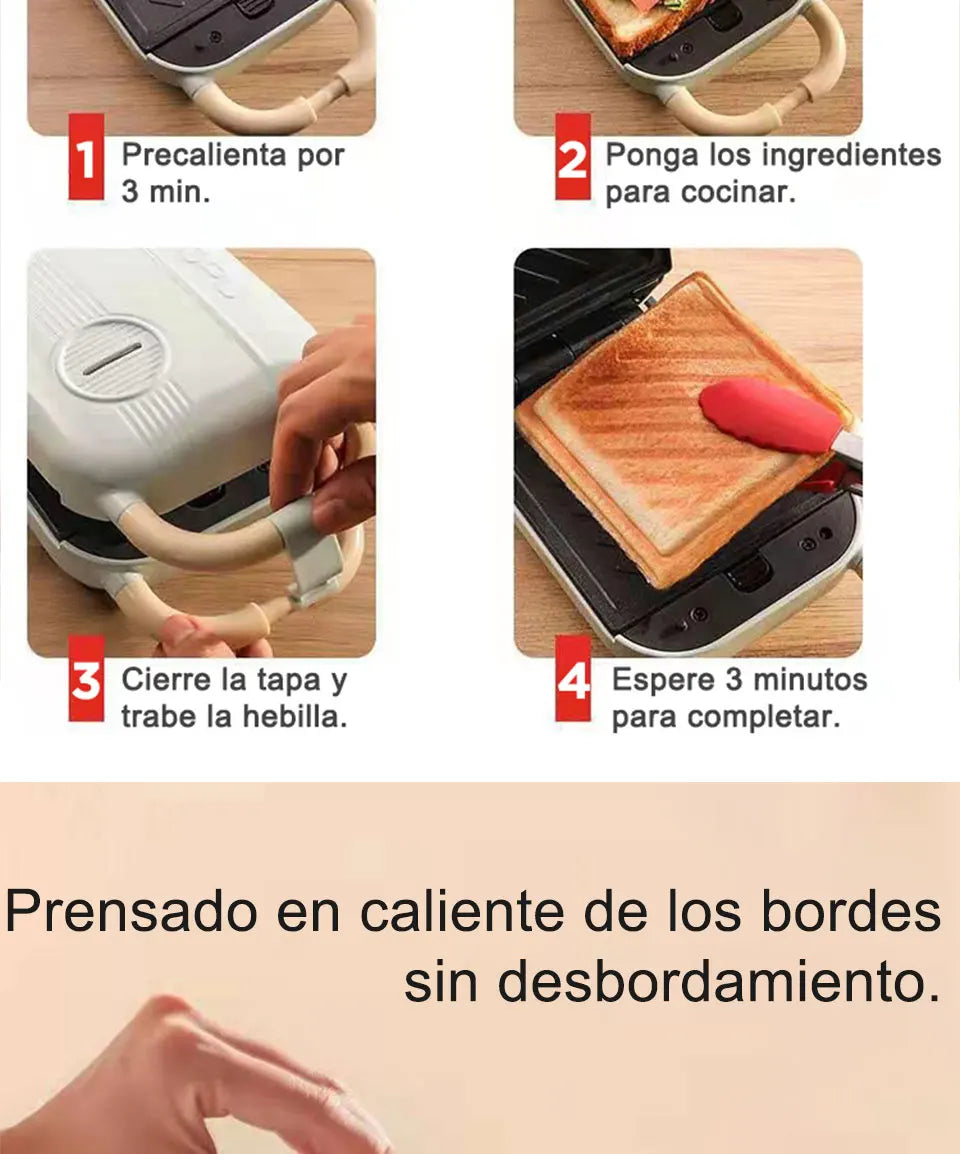 2025 YIDPU Sandwichera 3 en 1 Tostadora eléctrica Waffle Maker Desayuno Pancake Donut Egg Waffle Fish Cake Horno eléctrico - AMULET RING STORE