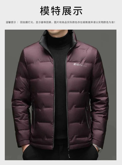Winter Down Jacket 2026 Light Luxury Brand Men's Coat 90% White Duck Down Lining Outdoor Leisure Sports Men's Jacket
