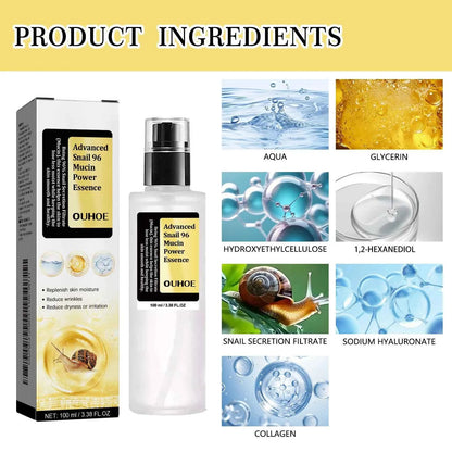 Snail Mucin Repair Essence Water Skin Toner Moisturizing Brightening Hyaluronic Acid Prime Deep Nourishing Skin Care Smoothing