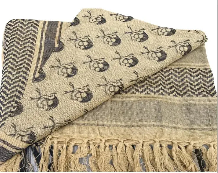 Keffiyeh Tactical Desert Scarf Wrap Shemagh Head Neck Arab Scarf Keffiyeh Scarf Wrap for Men And Women - AMULET RING STORE