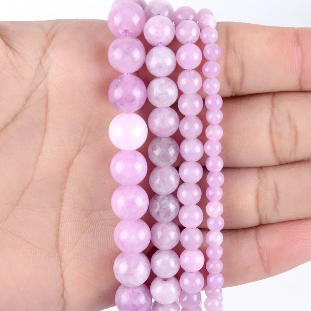 45 Styles Natural Stone Beads Amethyst Purple Jades Agate Crystal Glass Beads Jewelry Making Findings DIY Bracelet Accessories - AMULET RING STORE