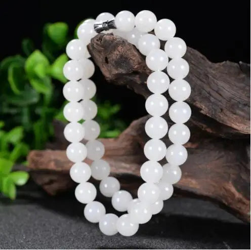 Genuine Natural Green Jade Beaded Necklace Women Fashion Charms Jewellery Real Chinese Jades Stone Accessories Fine Jewelry