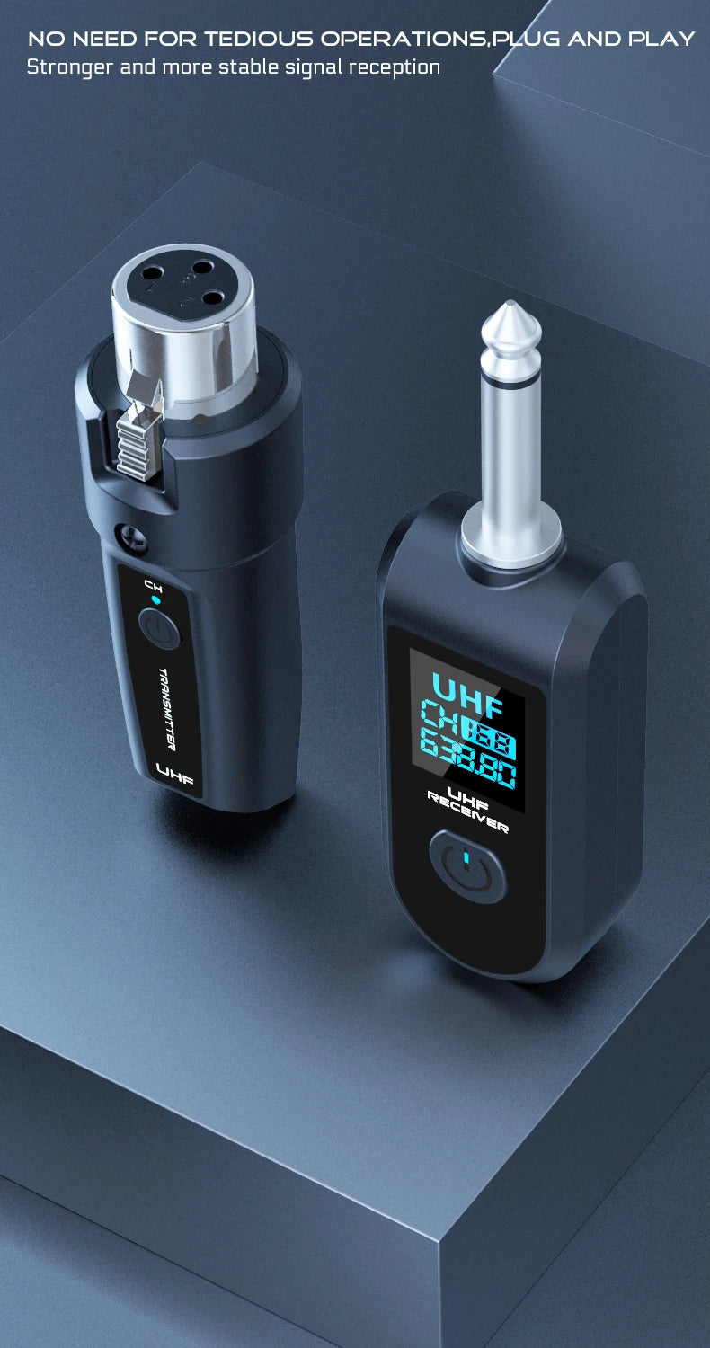Wireless Microphone Converter XLR or 6.5 Transmitter and Receiver Microphone Wireless System for Dynamic Microphone