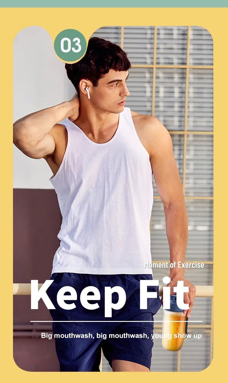 Portable Blender Bottle Electric 6 Blades Multifunction Juice Blender Fresh Juice Smoothie Blender Ice CrushCup Food Processor - AMULET RING STORE