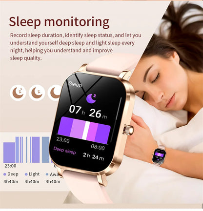 2025 New Xiaomi Fashion Women Smartwatch AMOLED HD Screen Heart Rate Blood Oxygen Monitoring BT Call Sports Smartwatch Woman