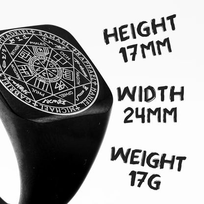 Solomon Kabbalah Seal Men Rings