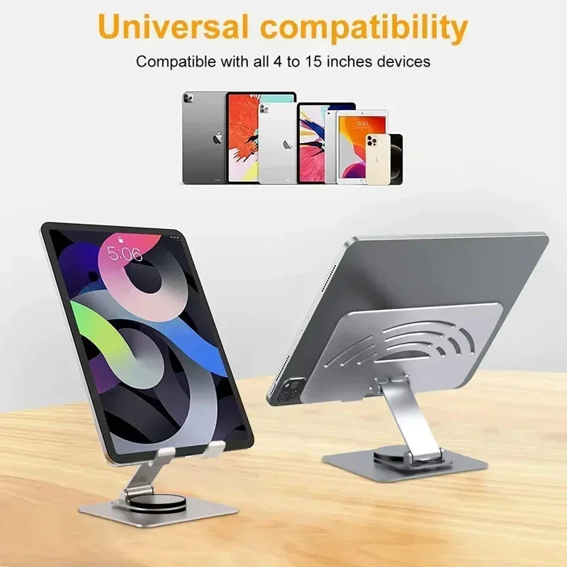 Aluminum 360° Rotation Portable Desktop Foldable Laptop Tablet Holder Bracket For iPad Macbook RedmiBook Galaxy Tab Book Laptop* - AMULET RING STORE