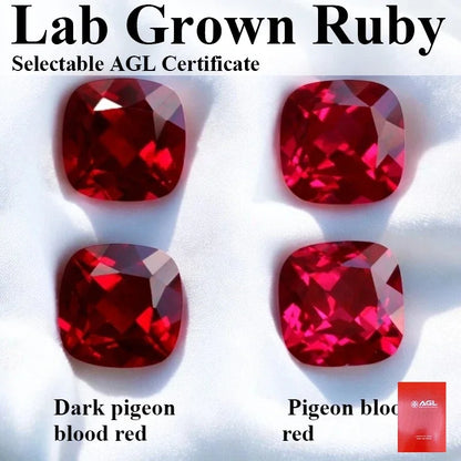Lab Grown Ruby Pigeon Blood Red Color For Jewelry Diy Making Main Materials Selectable Certificate