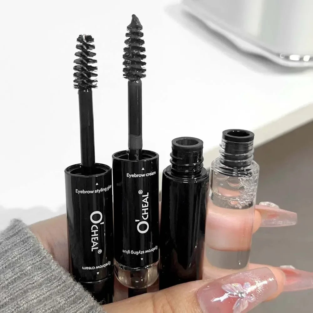 Double-ended Black Brown Dye Eyebrow Styling Gel Waterproof Lasting Wild Brow Tint Wax Transparent Liquid Brows Cream Cosmetics - AMULET RING STORE