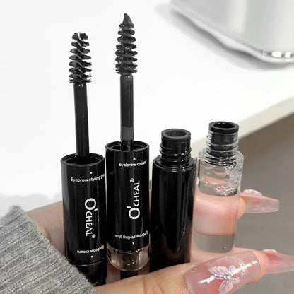 Double-ended Black Brown Dye Eyebrow Styling Gel Waterproof Lasting Wild Brow Tint Wax Transparent Liquid Brows Cream Cosmetics - AMULET RING STORE