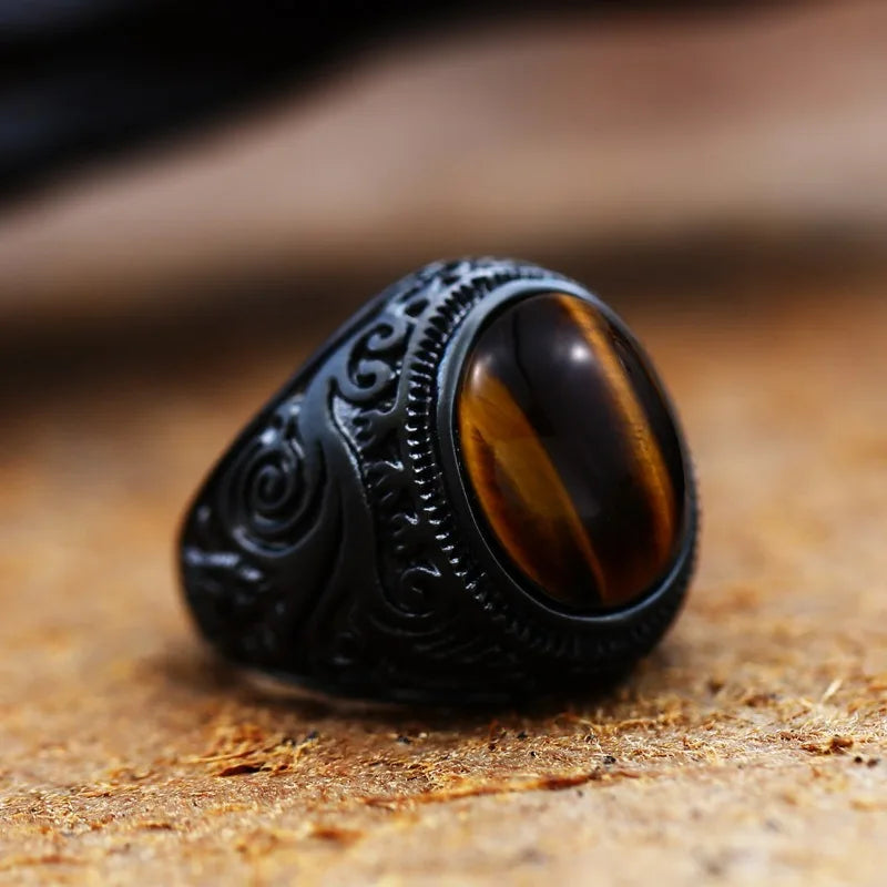 Vintage Handmade Turkish Black Zircon Rings