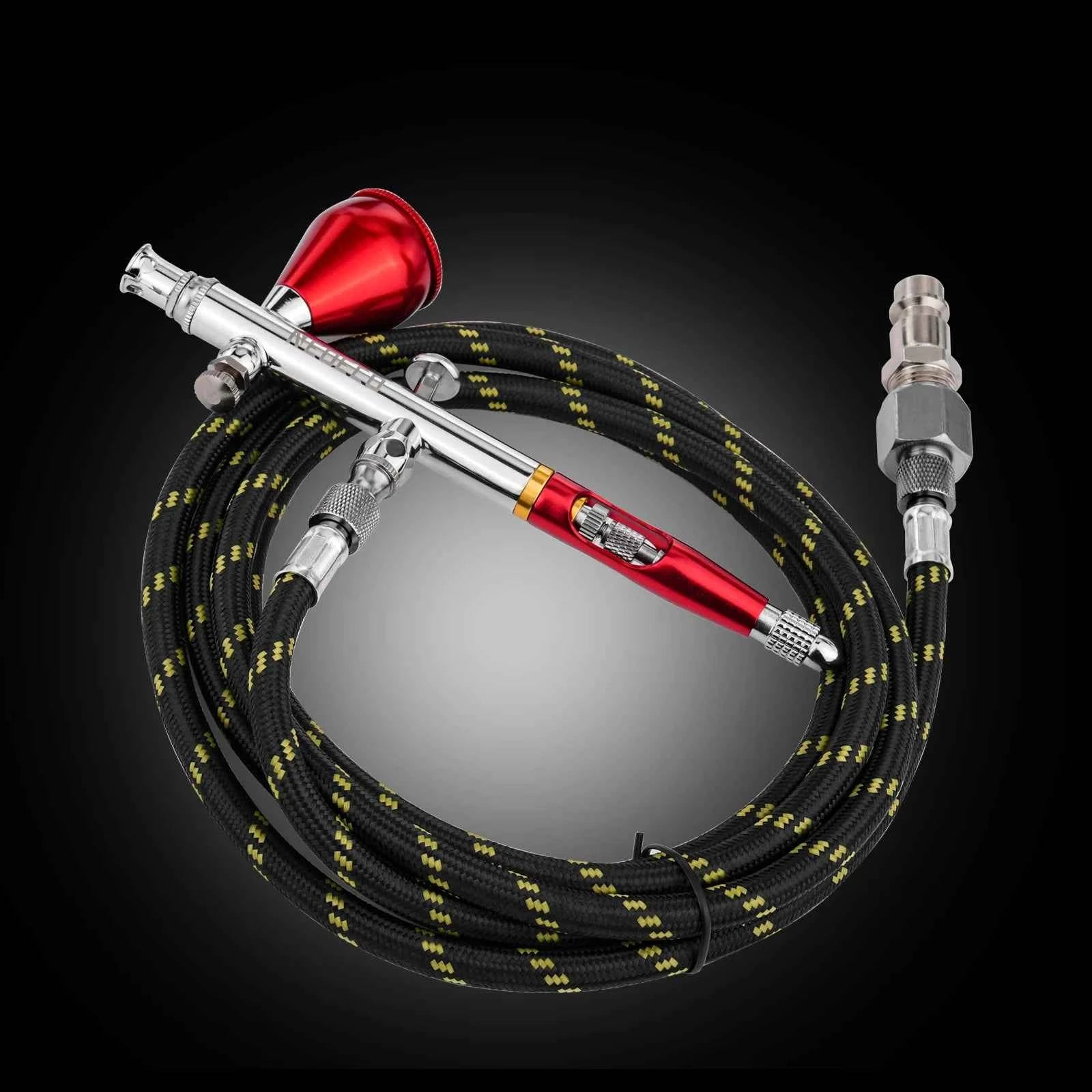 Professional Nylon Braided Airbrush Hose 1/8"*1.8m(5.9ft) Fitting 1/8in EU US Adapter for Air Pump Compresso Accessories - AMULET RING STORE