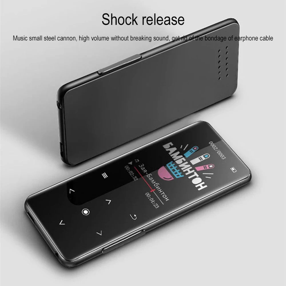 HiFi Bluetooth MP3 Player - Lossless Music Sport Earphone Portable Audio Walkman with FM E-book Recorder