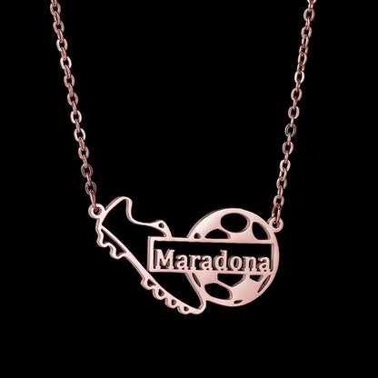 Custom Name Necklace Football Sports Style Personalized Men Customized Chains Stainless Steel For Male Jewelry Birthday Gifts