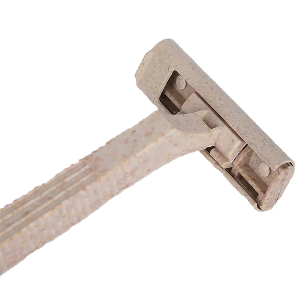 50pcs Eco-friendly Wheat Straw Razors Disposable Stainless steel blades are highly degradable and recyclableTattoo supplies - AMULET RING STORE