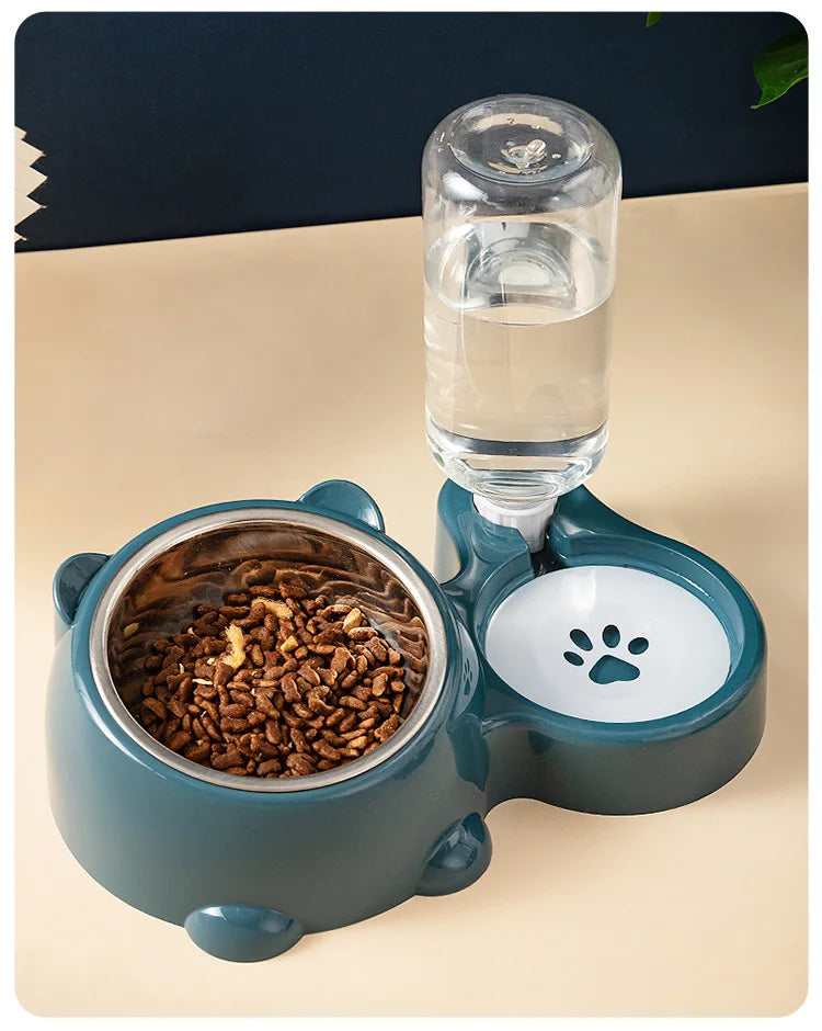 Cat Bowl 2-in-1 Drinking Water Dog Food Pot Water Bowl Rice Pot Pet Supplies Cat Bowl Pet Drinking Water Feeding Integration - AMULET RING STORE