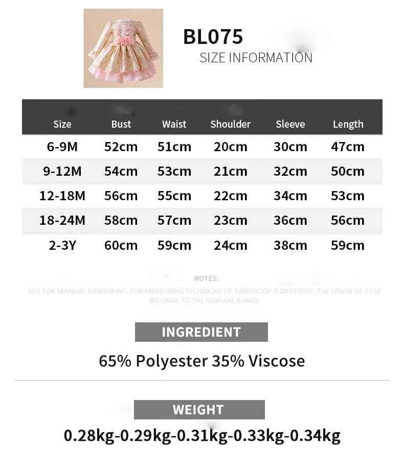 Toddler Girls Floral Lolita Party Dresses Kids Pink Fancy Birthday Gown Baby Carnival Pageant Fashion Dress Children Costumes