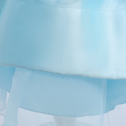 Baby Girl Birthday Fluffy Dress Infant Sequin Baptism Gown Flower Wedding Costume Kids Long Sleeved Clothes Toddler Vestidos