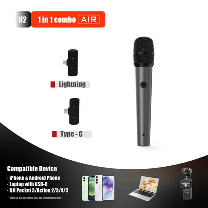 NUNAVO wireless microphone Interview professional microfeono Mic Handle broadcast microphone handheld for iphone smart phone