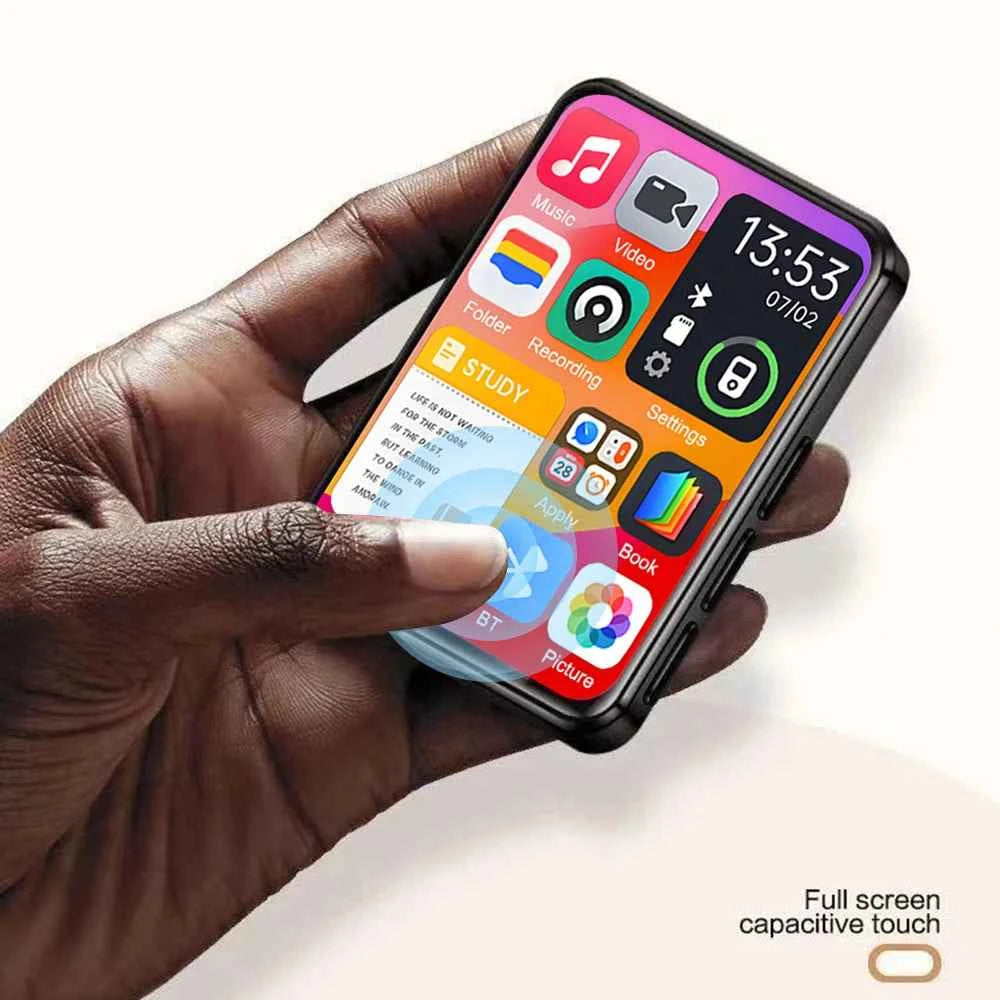 128GB HiFi MP3 Player with Bluetooth 5.4, Speaker & Touch Screen