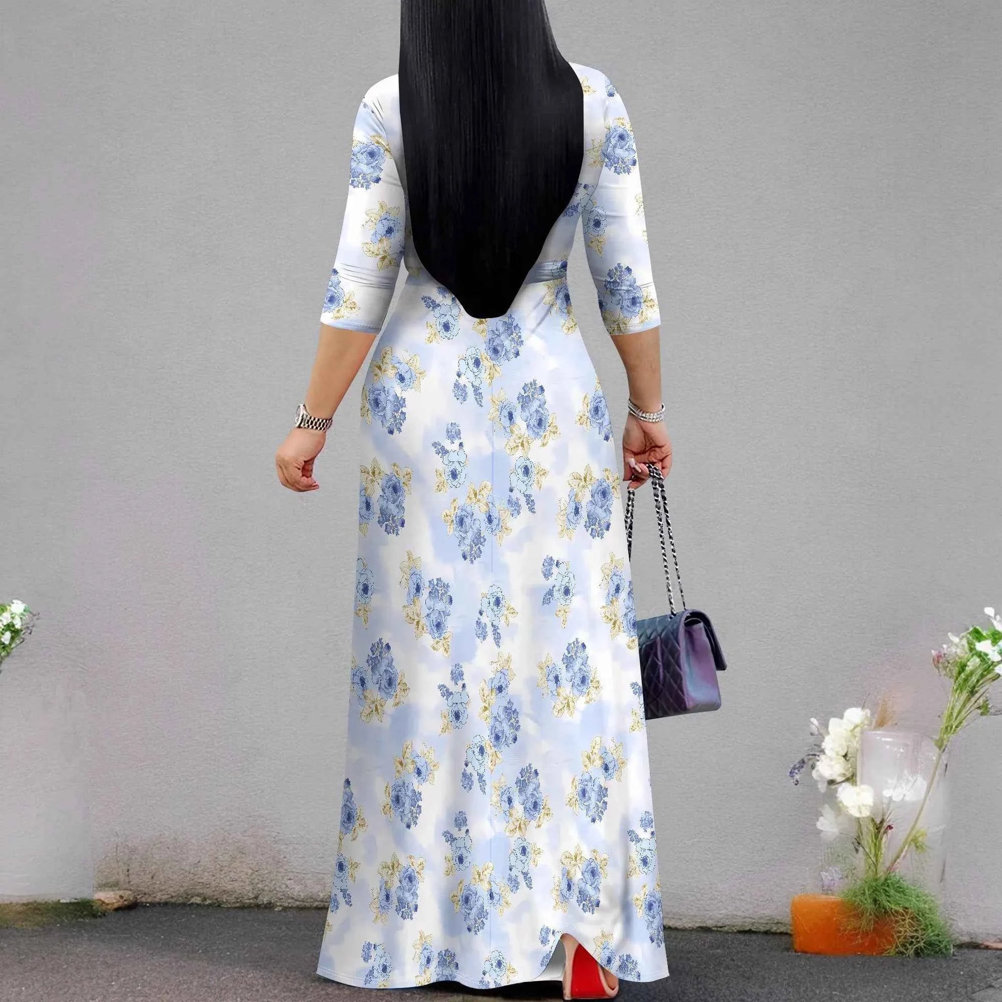 Women's Casual Sexy V Neck 3/4 Sleeves Club wear Party Outfits