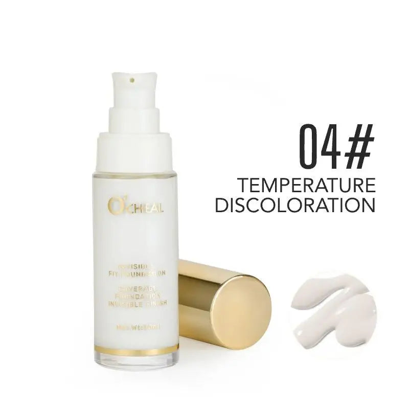 Full Coverage Concealer Temperature Changing Liquid Foundation Smooth Invisible Pores Conceal Facial Beauty Cosmetics - AMULET RING STORE