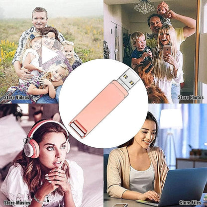 360° Rotate 2TB USB 3.0 Flash Drive 3 In 1 128GB 256GB 512G 1TB Memory Stick To For iPhone Photo Stick External Storage - AMULET RING STORE