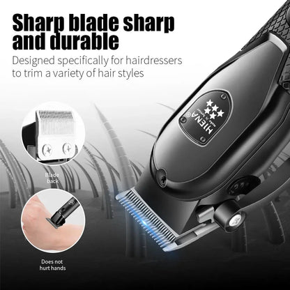 hiena Hair Clipper Kit for Men Electric Shaver Hair Trimmer Professional Cutting Machine Hair Trimmer with LCD Digital Display - AMULET RING STORE