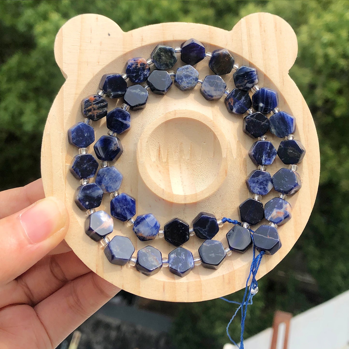 8.5x9.5mm Natural Hexagon Stone Beads Faceted Amazonite Quartz Jade Loose Spacer Beads for Jewelry Making DIY Bracelet Pendant - AMULET RING STORE