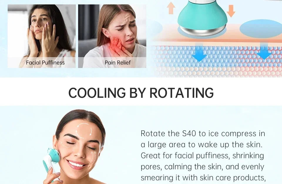 Ice Roller Beauty Salon Facial Ice Compress Device Home Ice Massage Stainless Steel Hammer Cold Compress Device Jade Roller Gift