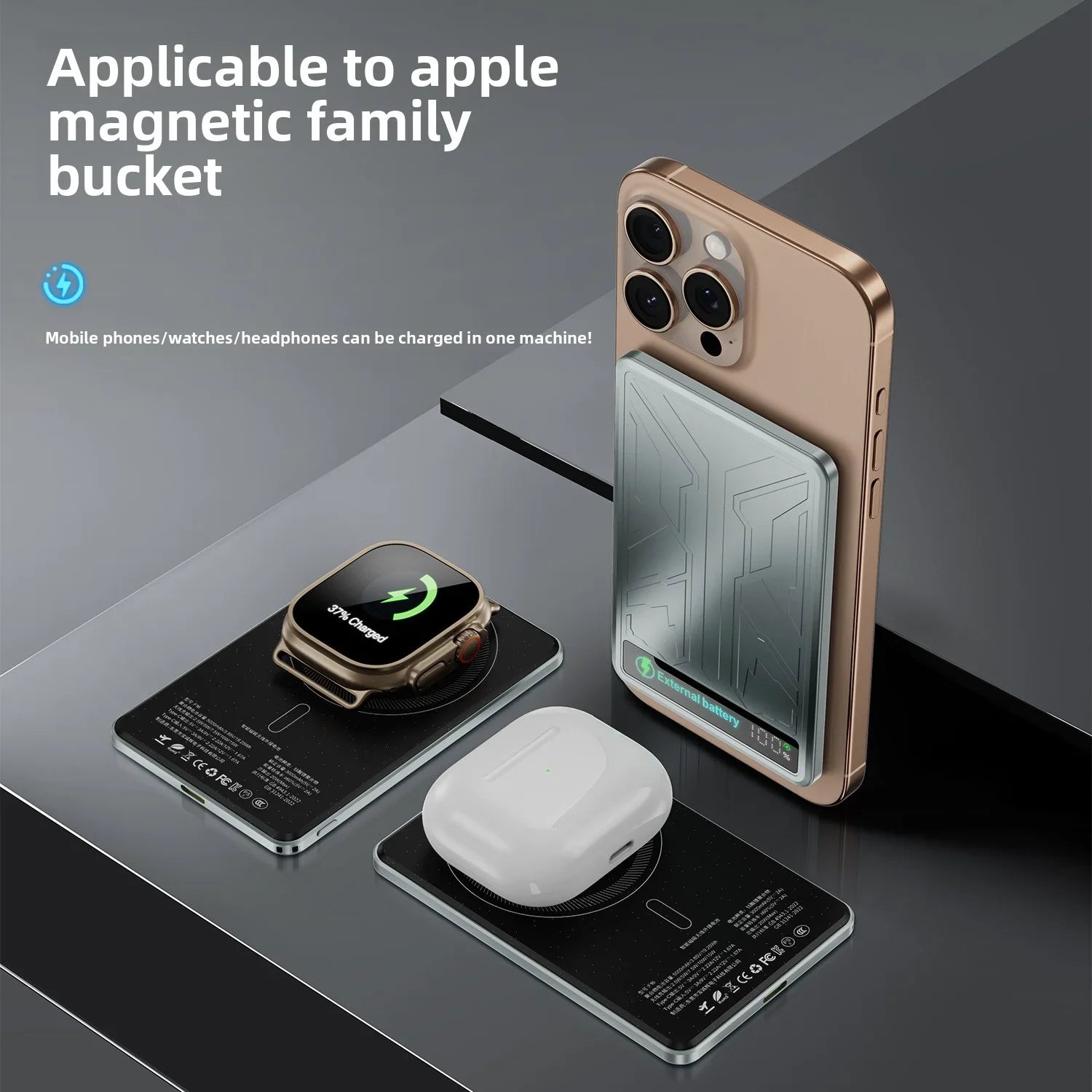 10000mAh CCC 3C Magsafe Power Bank Magnetic Wireless Phone Charger External Battery 20W Fast Charging for IPhone 16 15 - AMULET RING STORE