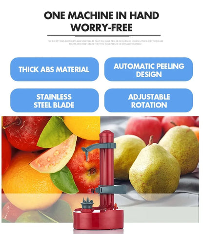 Electric Potato Peelers Automatic Rotating Apple Peeler Potato Peeling Machine Automatic Fruits Vegetables Kitchen Peeling Tool - AMULET RING STORE