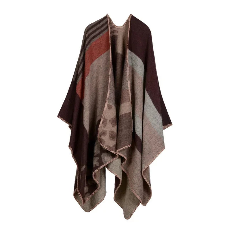 Winter Fashion Poncho Women Capes Scarf Imitation Cashmere Ladies Scarves Warm Shawls Wraps Woman Ponchos Bufanda Mujer Foulard