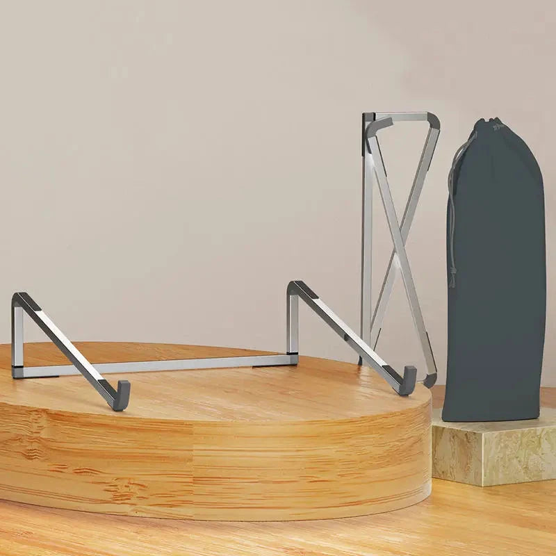 Universal Laptop Stand Foldable Adjustable Aluminum Alloy Notebook Holder Desktop Bracket for MacBook Air Pro Xiaomi - AMULET RING STORE