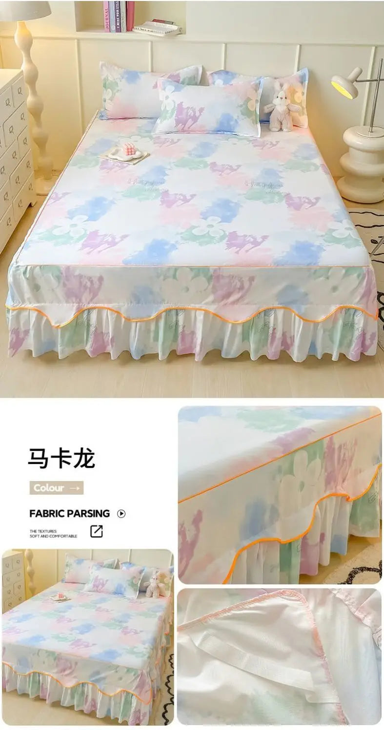 Sheet Set Household with Pillowcase Fashion Modern Water-proof Universal Skin-friendly Single Double Home Textile Bedding Luxury