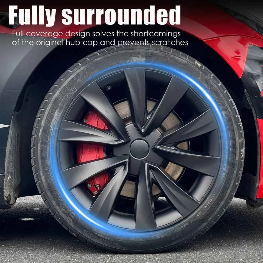 4PCS Wheel Cover 18 Inch for Tesla Model 3 Aero HubCap Performance Replacement Wheels 2018-2023 Full Rim Car Accessories 2022