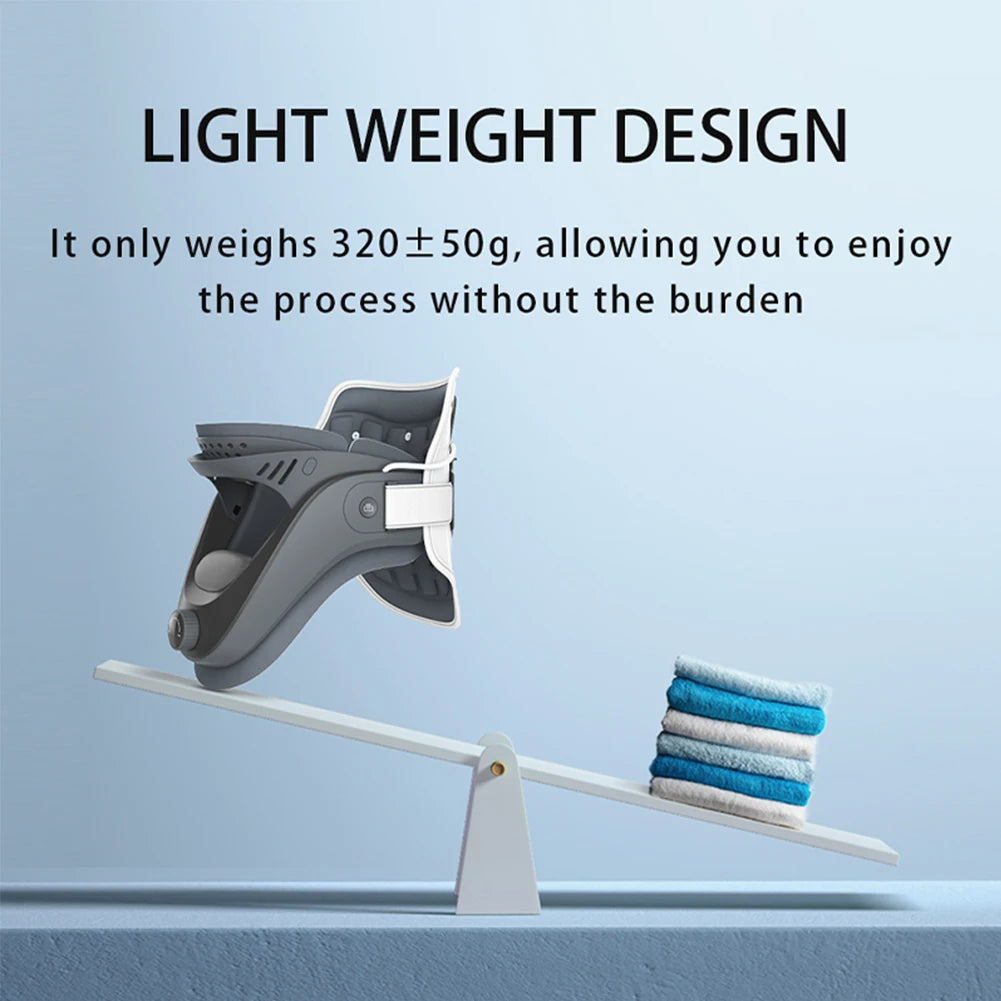 Cervical Traction Device & Neck Brace Set Neck Stretcher Adjustable Neck and Shoulder Relaxer Comfortable for Home Travel Office - AMULET RING STORE