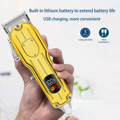 Professional Hair Clippers/Hair Trimmer/Beard Shaver for Men - Cordless Barber Clipper Hair Cutting Kit, Haircut Grooming Kit - AMULET RING STORE