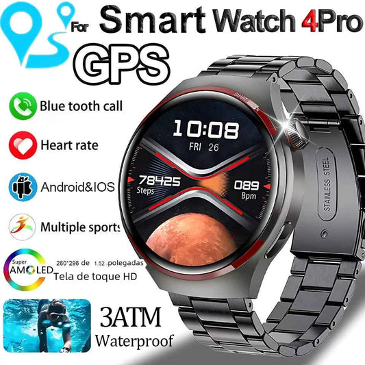Watch 4Pro NFC GPS Smart Watch 360*360 HD Screen Heart rate Games Blood oxygen SmartWatch IP68 waterproof Sport Watches 2025 New